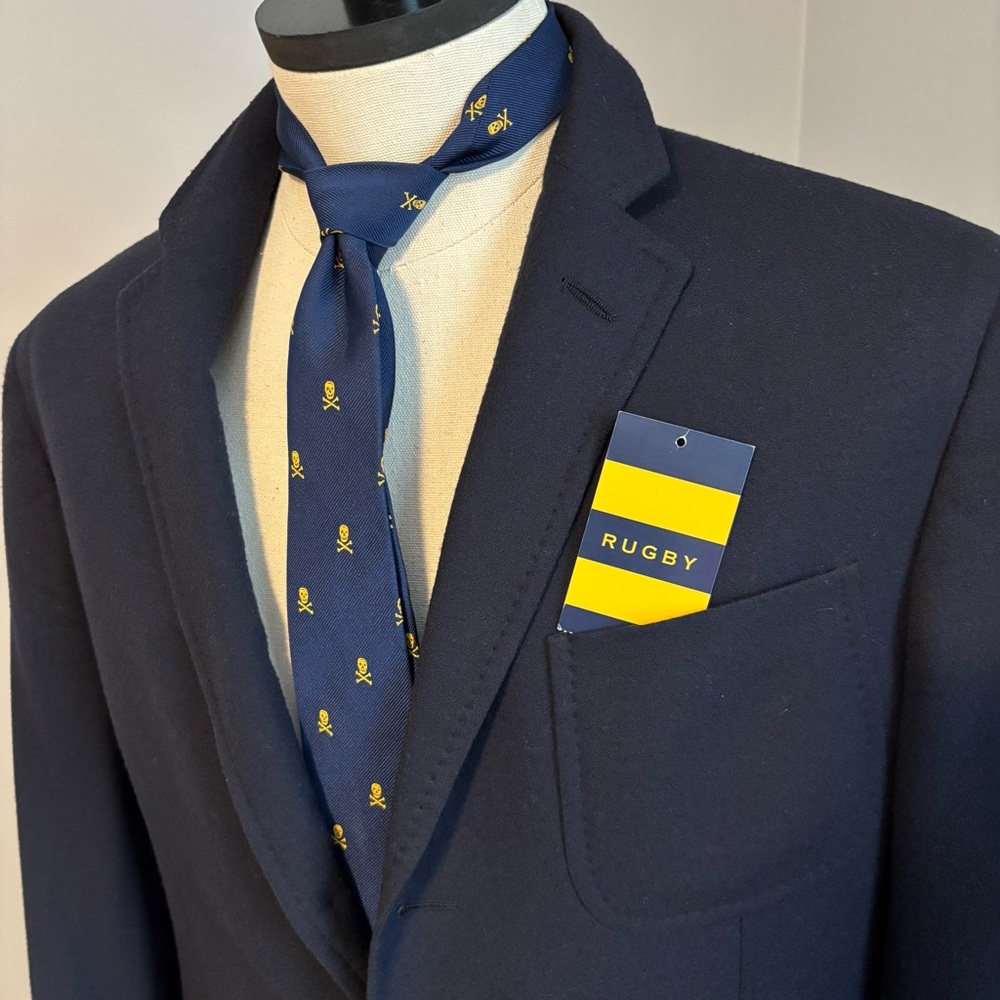 Rugby by Ralph Lauren Navy Blazer with Brass Buttons